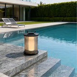 Moderne LED Gartenlaterne aus Glas für Außenbereiche IP65
