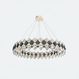 Moderne LED Kristall-Ring Pendelleuchte für Wohnzimmer und Esstisch