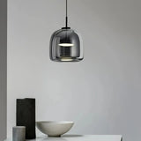 Moderne LED Pendelleuchte aus Glas – dimmbar, ideal für Esszimmer
