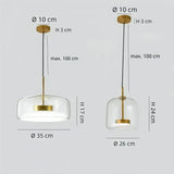 Moderne LED Pendelleuchte aus Glas – dimmbar, ideal für Esszimmer