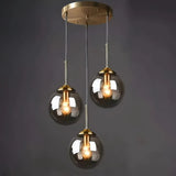 Moderne Glas Pendelleuchte in Kugelform für Esszimmer & Esstisch