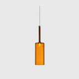 Moderne LED Pendelleuchte aus Glas in Zylinderform für Schlafzimmer
