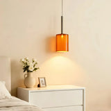Moderne LED Pendelleuchte aus Glas in Zylinderform für Schlafzimmer