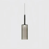Moderne LED Pendelleuchte aus Glas in Zylinderform für Schlafzimmer