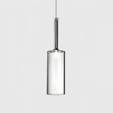 Moderne LED Pendelleuchte aus Glas in Zylinderform für Schlafzimmer