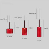 Moderne LED Pendelleuchte aus Glas in Zylinderform für Schlafzimmer
