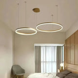 LED Ring Pendelleuchte aus Metall, dimmbar – moderne Hängeleuchte fürs Wohnzimmer