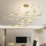 LED Ring Pendelleuchte aus Metall, dimmbar – moderne Hängeleuchte fürs Wohnzimmer