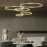 LED Ring Pendelleuchte aus Metall, dimmbar – moderne Hängeleuchte fürs Wohnzimmer