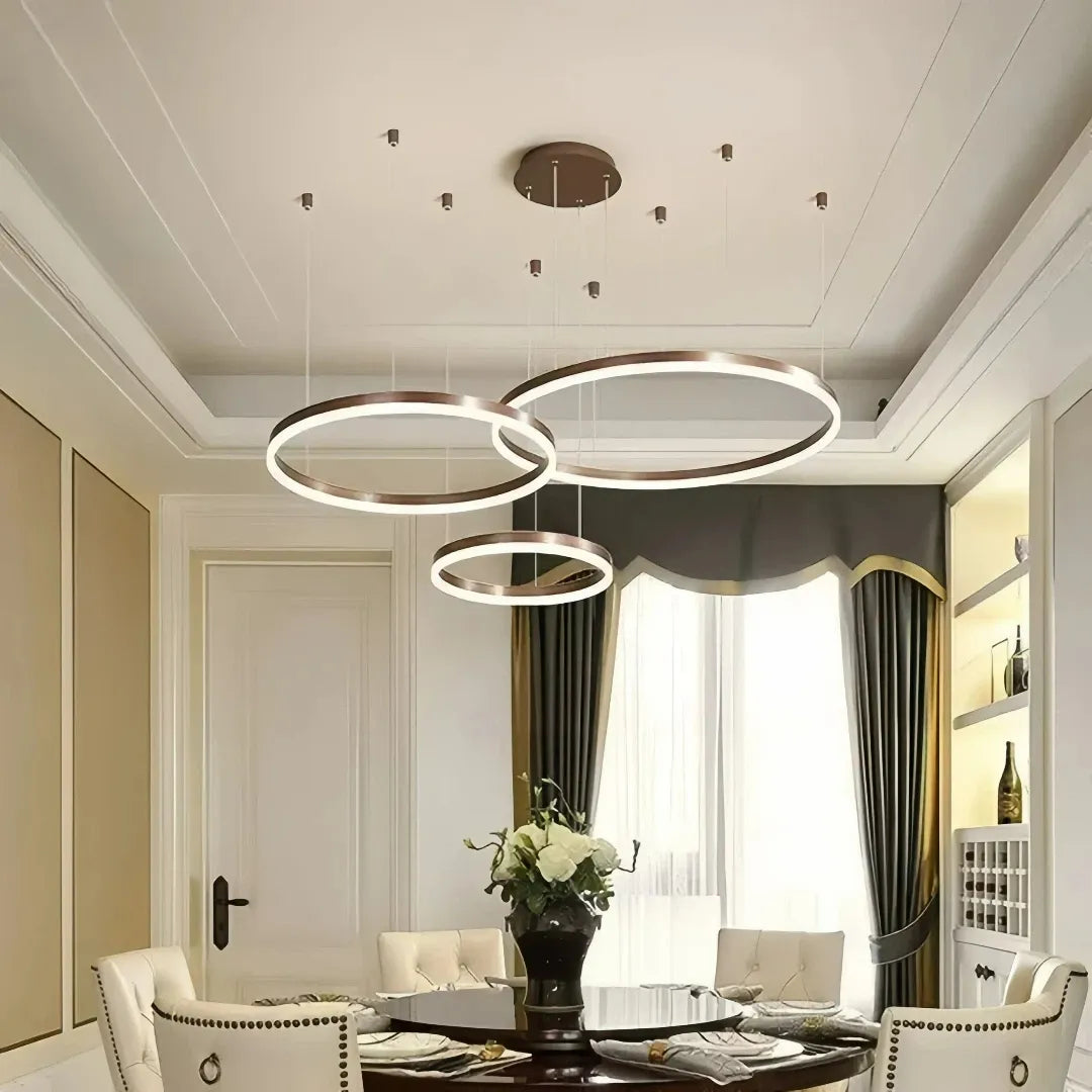 LED Ring Pendelleuchte – modern & dimmbar für Wohnzimmer