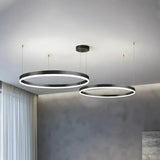 LED Ring Pendelleuchte aus Metall, dimmbar – moderne Hängeleuchte fürs Wohnzimmer
