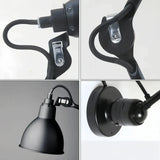 Moderne LED Wandleuchte in Schwarz mit flexiblem Schwenkarm