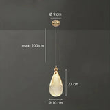 Moderne Pendelleuchte aus Acrylglas mit Tropfenaufhängung fürs Schlafzimmer
