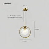 Moderne Pendelleuchte aus Glas 1-flammige Kugel für das Schlafzimmer