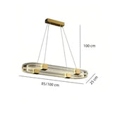 Moderne Ring Pendelleuchte in Goldoptik, dimmbar, ideal für Wohnzimmer