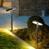 Moderne Solar-Wegeleuchte für den Garten, IP65, mit schwenkbarem Leuchtenkopf