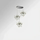 Moderne Sputnik LED Pendelleuchte aus Edelstahl, dimmbar, für Esszimmer