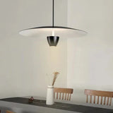 Moderne UFO Hängeleuchte für Esszimmer, höhenverstellbar, schwarz