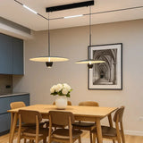 Moderne UFO Hängeleuchte für Esszimmer, höhenverstellbar, schwarz