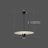 Moderne UFO Hängeleuchte für Esszimmer, höhenverstellbar, schwarz