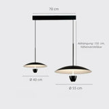 Moderne UFO Hängeleuchte für Esszimmer, höhenverstellbar, schwarz