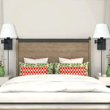 Moderne Wandleuchte fürs Schlafzimmer mit Stoffschirm und verstellbarem Arm, dimmbar