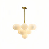 Moderne Bubble LED Pendelleuchte aus Opalglas für Esszimmer