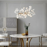 Moderne Keramik-Kronleuchter mit Ginkgo-Design fürs Wohnzimmer