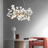 Moderne Keramik-Kronleuchter mit Ginkgo-Design fürs Wohnzimmer