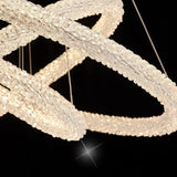 Moderne Kristall-Ring Pendelleuchte für das Wohnzimmer
