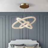Moderne Kristall-Ring Pendelleuchte für das Wohnzimmer
