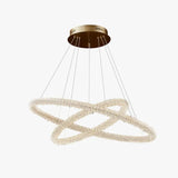 Moderne Kristall-Ring Pendelleuchte für das Wohnzimmer