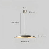 Moderne LED-Pendelleuchte im UFO-Design für das Esszimmer