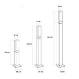 Eckige LED-Pollerleuchte IP65 für Gartenwege
