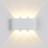 Moderne LED Außenwandleuchte Up & Down IP65 rechteckig