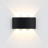 Moderne LED Außenwandleuchte Up & Down IP65 rechteckig