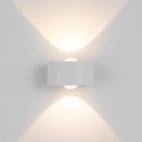 Moderne LED Außenwandleuchte Up & Down IP65 rechteckig