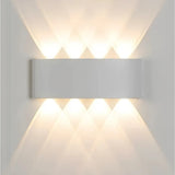 Moderne LED Außenwandleuchte Up & Down IP65 rechteckig