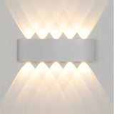 Moderne LED Außenwandleuchte Up & Down IP65 rechteckig