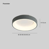 Geschwungene, dimmbare LED-Deckenleuchte in Ringform für Schlafzimmer