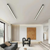 Deckenleuchte länglich für Wohnzimmer Minimalistisch, dimmbar, Schwarz