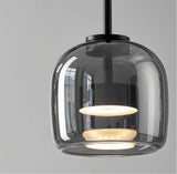 Moderne LED Pendelleuchte aus Glas – dimmbar, ideal für Esszimmer