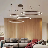 LED Ring Pendelleuchte aus Metall, dimmbar – moderne Hängeleuchte fürs Wohnzimmer