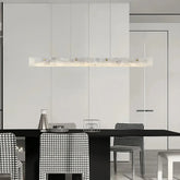 Moderne Marmor Pendelleuchte, dimmbar, längliches Design für das Esszimmer