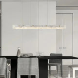 Moderne LED Pendelleuchte aus Marmor für das Esszimmer
