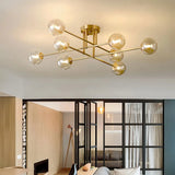 Moderne Mehrflammige LED-Deckenleuchte im Kugel-Design für das Wohnzimmer