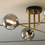 Moderne Mehrflammige LED-Deckenleuchte im Kugel-Design für das Wohnzimmer