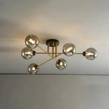 Moderne Mehrflammige LED-Deckenleuchte im Kugel-Design für das Wohnzimmer