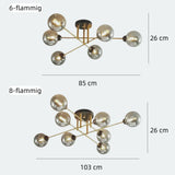 Moderne Mehrflammige LED-Deckenleuchte im Kugel-Design für das Wohnzimmer