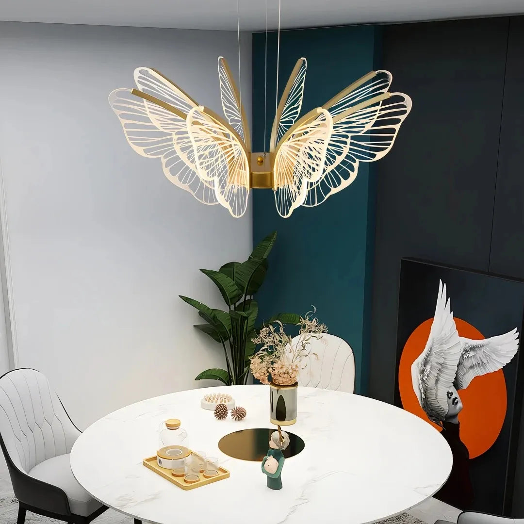 Moderne Pendelleuchte Gold mit LED,